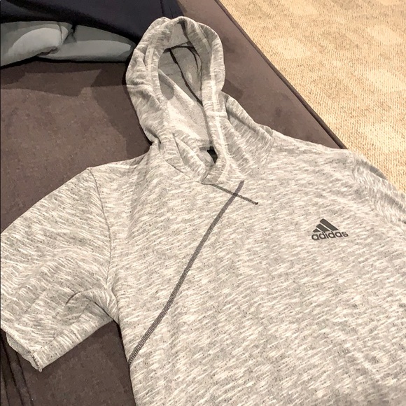 Adidas Mens Short Sleeve Hoodie 